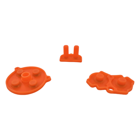 Conductive Silicone Button Contacts For Nintendo Game Boy Advance - Orange | ZedLabz - 1