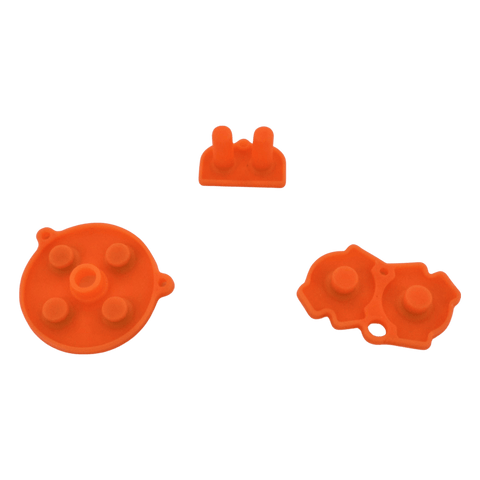 Conductive Silicone Button Contacts For Nintendo Game Boy Advance - Orange | ZedLabz - 2