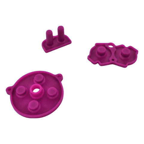 Conductive Silicone Button Contacts For Nintendo Game Boy Advance - Plum Purple | ZedLabz - 2