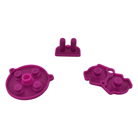 Conductive Silicone Button Contacts For Nintendo Game Boy Advance - Plum Purple | ZedLabz - 1