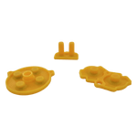 Conductive Silicone Button Contacts For Nintendo Game Boy Advance - Yellow | ZedLabz - 1