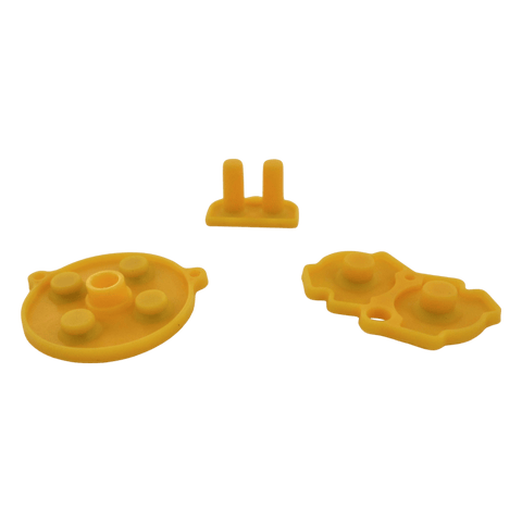 Conductive Silicone Button Contacts For Nintendo Game Boy Advance - Yellow | ZedLabz - 1