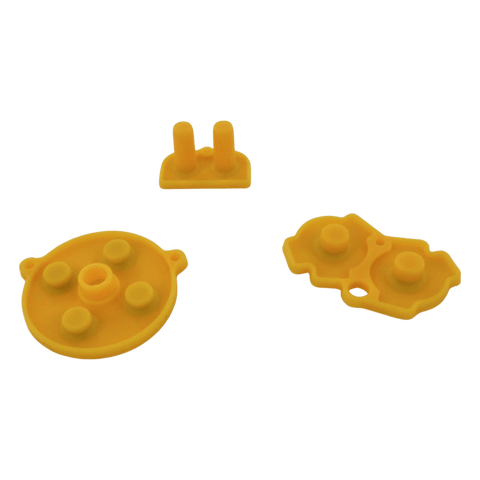 Conductive Silicone Button Contacts For Nintendo Game Boy Advance - Yellow | ZedLabz - 2