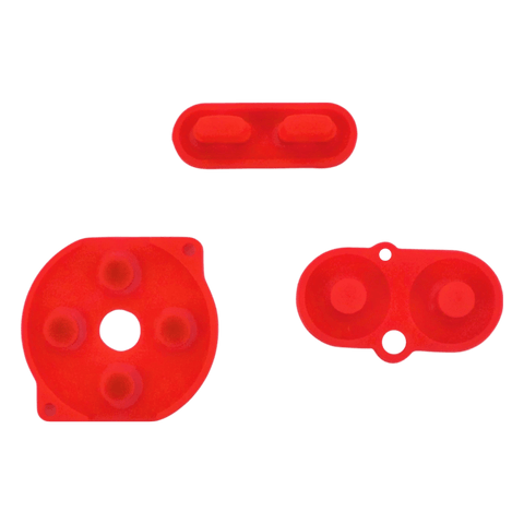 Conductive Silicone Button Contacts Kit For Nintendo Game Boy Color - Red | ZedLabz - 1