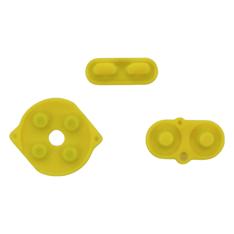 Conductive Silicone Button Contacts Kit For Nintendo Game Boy Color - Yellow | ZedLabz - 1