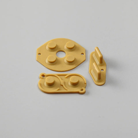 Conductive silicone button contacts rubber membrane pad set For Nintendo Game Boy Original DMG - 01 mustard yellow | Funnyplaying - 1