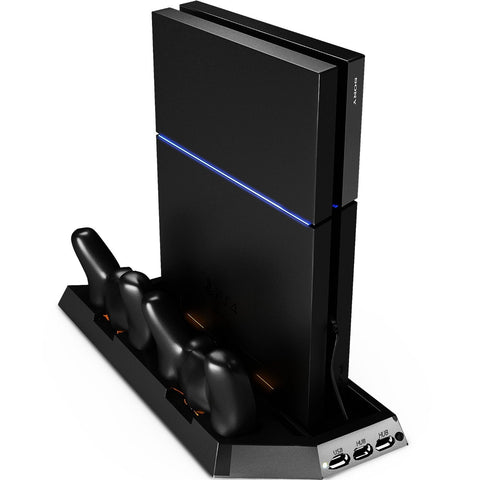 Console stand & controller charger dock for Sony PS4 dual cool vertical | ZedLabz - 2