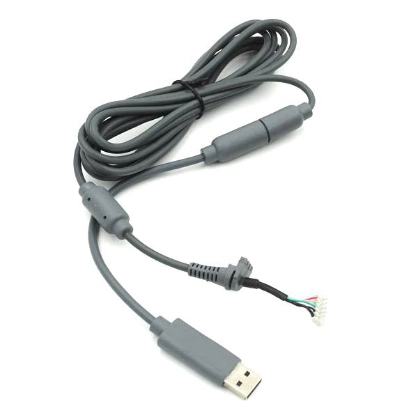 Controller cable for Xbox 360 wired controller compatible replacement lead - grey | ZedLabz - 1