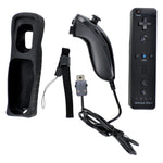 Controller for Nintendo Wii wireless Motion Plus with Nunchuk, silicone sleeve & wrist strap - Black | ZedLabz - 1