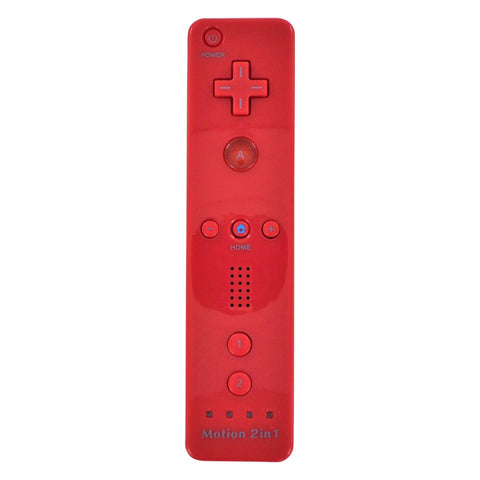 Controller for Nintendo Wii with Nunchuk wireless Motion Plus & silicone case & wrist strap - Red | ZedLabz - 2