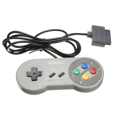 Controller for SNES Super Nintendo original console Famicom pad wired compatible - Grey | ZedLabz - 1