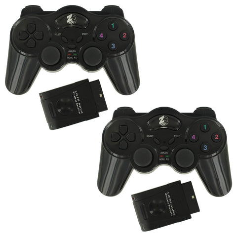 Controller for Sony PS2 & PS1 wireless RF double shock vibration | ZedLabz - 2