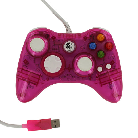 Controller for Xbox 360 USB wired colour glow vibration compatible |\replacement | ZedLabz - 1