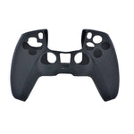 Cover grip for Sony PS5 controller soft silicone rubber skin with ribbed handle - Black | ZedLabz - 3