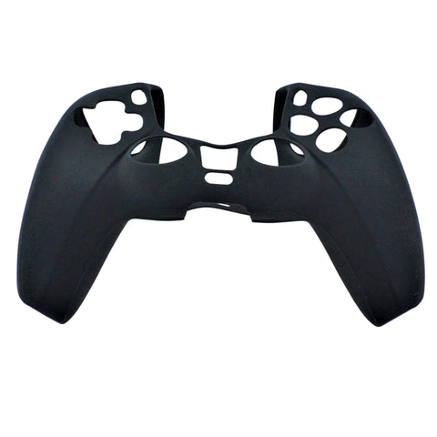 Cover grip for Sony PS5 controller soft silicone rubber skin with ribbed handle - Black | ZedLabz - 2