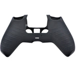 Cover grip for Sony PS5 controller soft silicone rubber skin with ribbed handle - Black | ZedLabz - 7