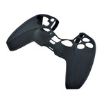 Cover grip for Sony PS5 controller soft silicone rubber skin with ribbed handle - Black | ZedLabz - 5