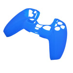 Cover grip for Sony PS5 controller soft silicone rubber skin with ribbed handle - Blue | ZedLabz - 4