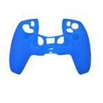 Cover grip for Sony PS5 controller soft silicone rubber skin with ribbed handle - Blue | ZedLabz - 5