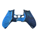 Cover grip for Sony PS5 controller soft silicone rubber skin with ribbed handle - Camo Blue | ZedLabz - 7