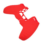 Cover grip for Sony PS5 controller soft silicone rubber skin with ribbed handle - Red | ZedLabz - 8