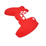 Cover grip for Sony PS5 controller soft silicone rubber skin with ribbed handle - Red | ZedLabz - 7