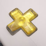 Hand cast custom resin buttons for Nintendo Game Boy Color (GBC CGB) - Chrome gold | Lab Fifteen Co