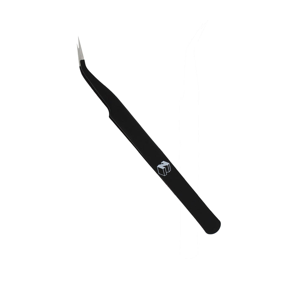 Curved fine tip tweezers for electronics, games consoles, handhelds & controllers ESD safe anti static | ZedLabz - 1