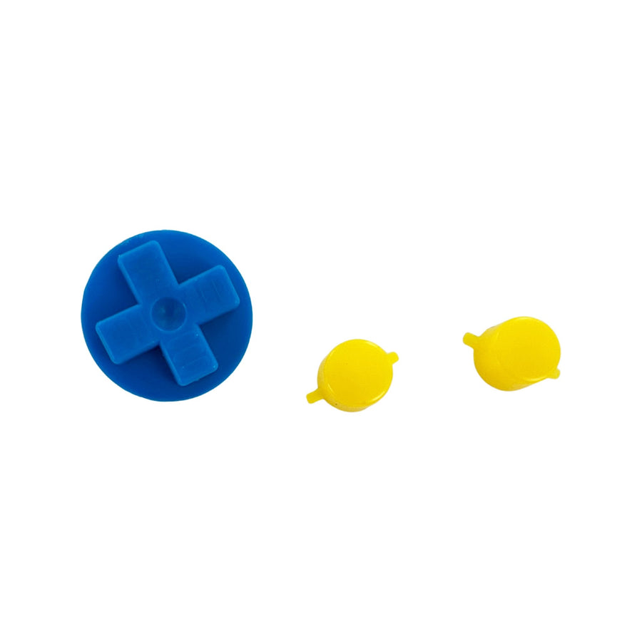 Custom button set for original Game Boy DMG 01 handheld - Blue & Yellow | Lab Fifteen Co - 1