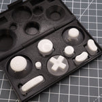 Hand cast custom resin buttons set for Nintendo GameCube - Glow in the aqua GITD [NGC] | Lab Fifteen Co