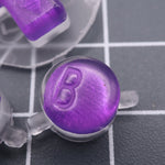 Hand cast custom resin buttons for Nintendo Game Boy Color (GBC CGB) - Chrome purple | Lab Fifteen Co