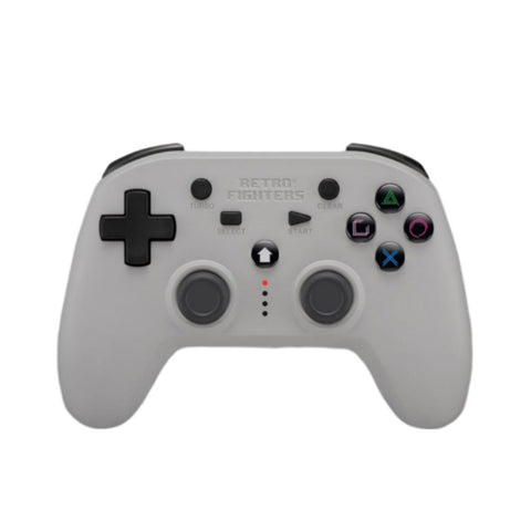 Defender wireless 2.4G controller gamepad for PS1, PS2, PS3, PS Classic, Nintendo Switch & PC - Grey | Retro Fighters - 1