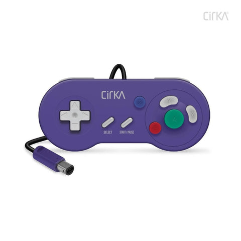 Digital wired controller gamepad for Nintendo GameCube & Game Boy Player 10ft - Purple | Cirka - 2