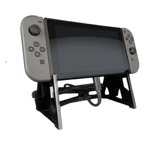 Displai Pro display stand for Nintendo Switch console - Crystal Black | Rose Colored Gaming - 1