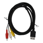 Display cable for Sega Dreamcast composite RCA AV TV 1.8m/6FT replacement - Black REFURB | ZedLabz - 2