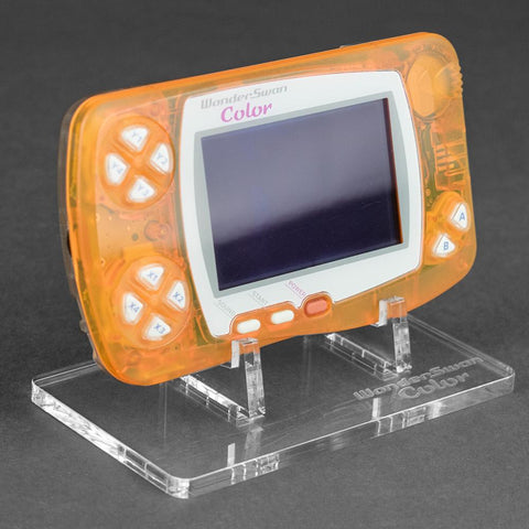 Display stand for Bandai Wonderswan Color handheld console - Crystal Black | Rose Colored Gaming - 1