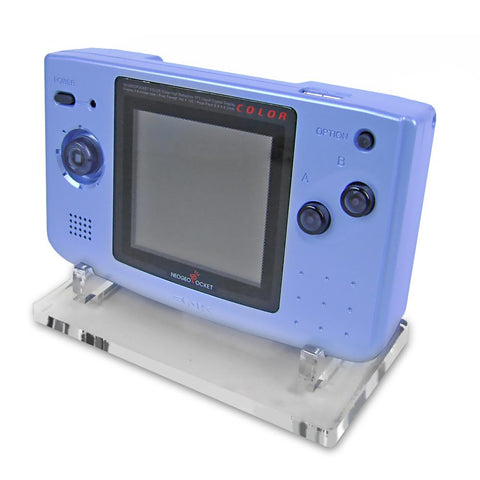 Display stand for Neo Geo Pocket Color Phat handheld console - Crystal Clear | Rose Colored Gaming - 1