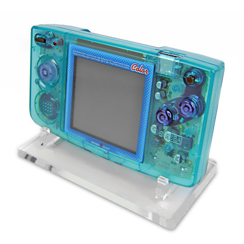 Display stand for Neo Geo Pocket Color Slim console - Crystal Black | Rose Colored Gaming - 1