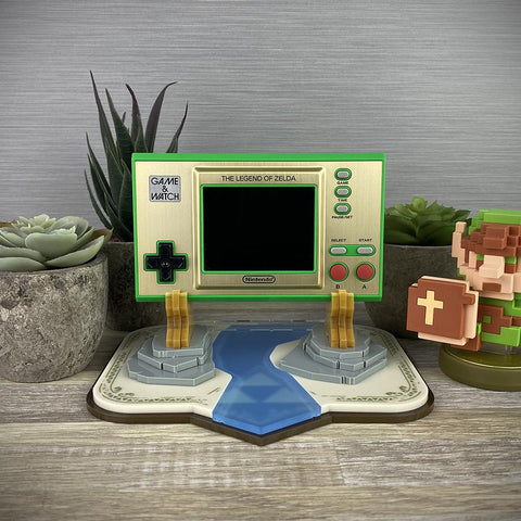 Display stand for Nintendo Game and Watch: Zelda style UV printed Pro Edition | Rose Colored Gaming - 1