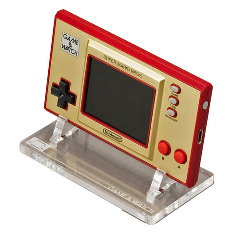 Display stand for Nintendo Game & Watch Super Mario Bro / Zelda console - Crystal Clear standard version | Rose Colored Gaming - 1