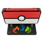 Display stand for Nintendo New 2DS XL handheld console - Frosted Black PokeBall Edition | Rose Colored Gaming - 2