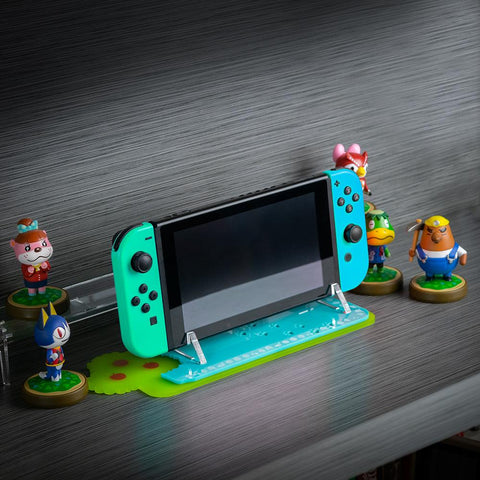 Display stand for Nintendo Switch handheld console - Animal Crossing New Horizons Edition | Rose Colored Gaming - 1