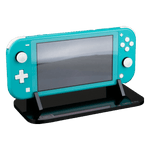 Display stand for Nintendo Switch Lite handheld console - Crystal Black | Rose Colored Gaming - 1