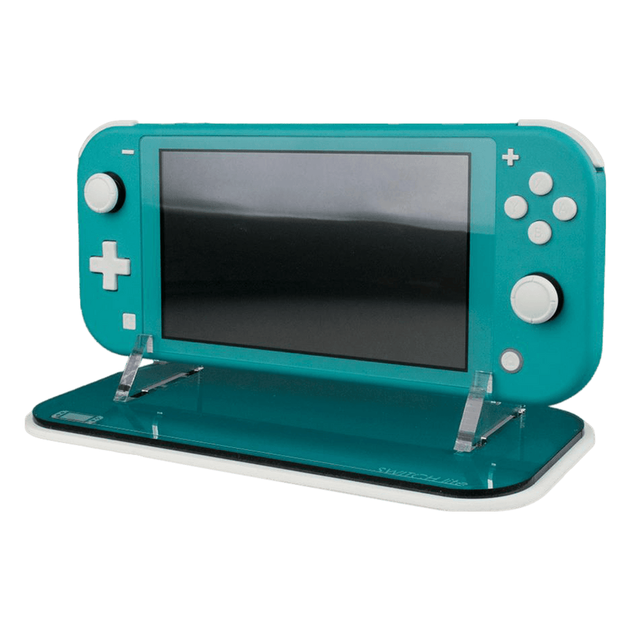 Display stand for Nintendo Switch Lite handheld console - Turquoise | Rose Colored Gaming - 1