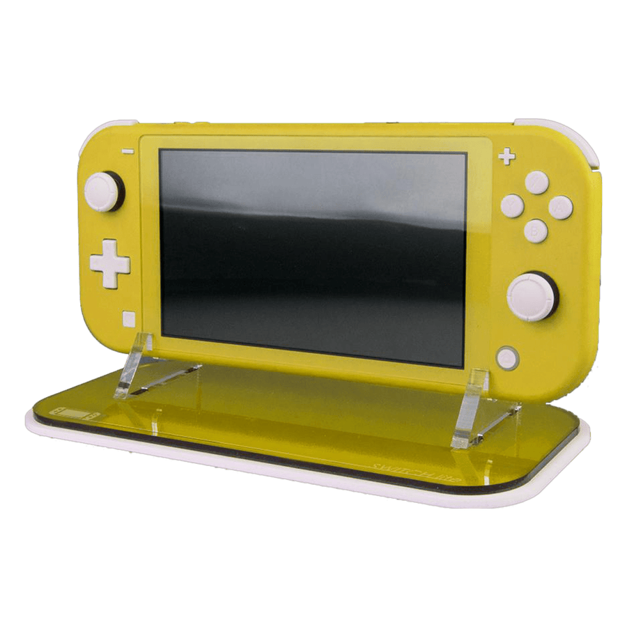 Display stand for Nintendo Switch Lite handheld console - Yellow | Rose Colored Gaming - 1