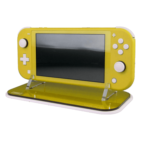 Display stand for Nintendo Switch Lite handheld console - Yellow | Rose Colored Gaming - 1