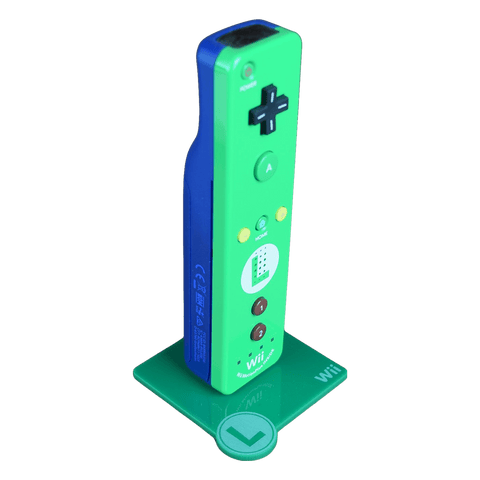 Display stand for Nintendo Wiimote controller - Luigi Edition | Rose Colored Gaming - 1