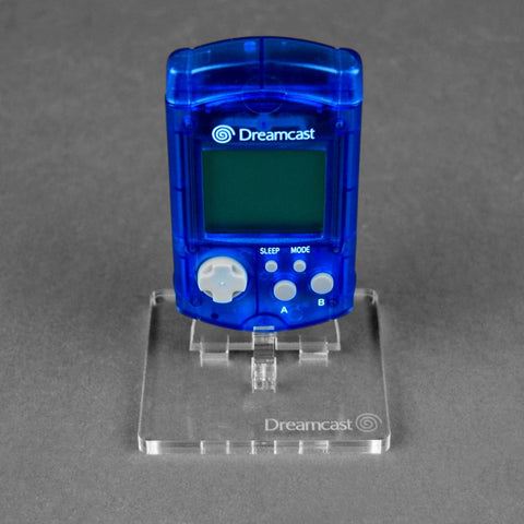 Display stand for Sega Dreamcast VMU handheld console acrylic - Crystal Clear | Rose Colored Gaming - 1