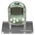 Display stand for Sony PocketStation handheld console - Crystal Clear | Rose Colored Gaming - 1