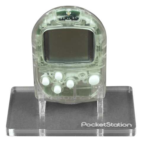 Display stand for Sony PocketStation handheld console - Crystal Clear | Rose Colored Gaming - 1